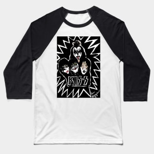 Kiss (band) the Starchild the Demon the Catman Spaceman Baseball T-Shirt